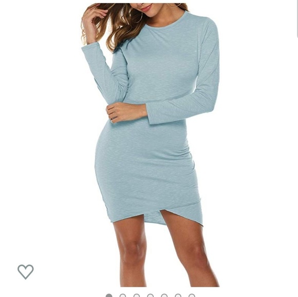 Mansy Women's Long Sleeve Tulip Bodycon Dress Ruch - Picture 2 of 5